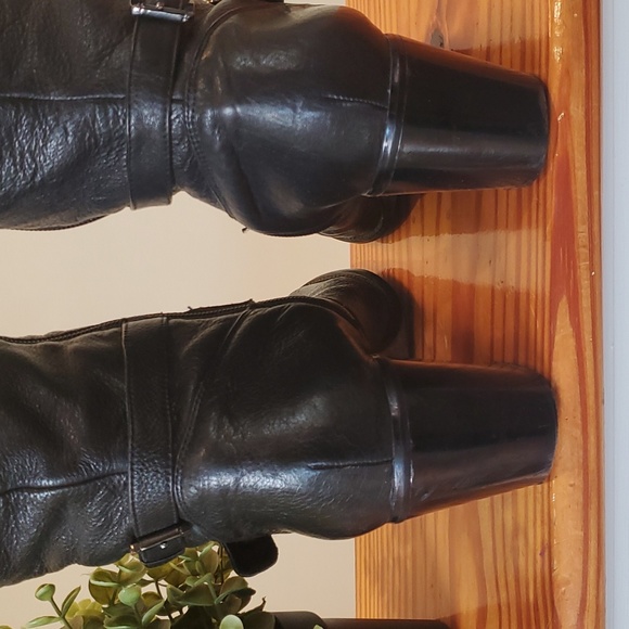 Alfani Tall Black Leather Maren Boots Size 10 M - Picture 3 of 8